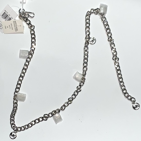 MICHAEL KORS Silver MK Logo Chain Belt - Picture 14 of 15